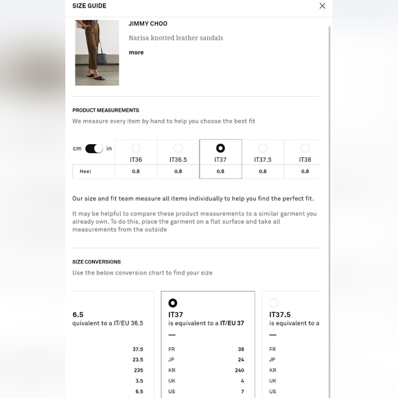 NEW JIMMY CHOO NARISA KNOTTED LEATHER SANDALS - Picture 6 of 10